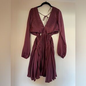 Abercrombie & Fitch Mini Dark Purple Backless Dress